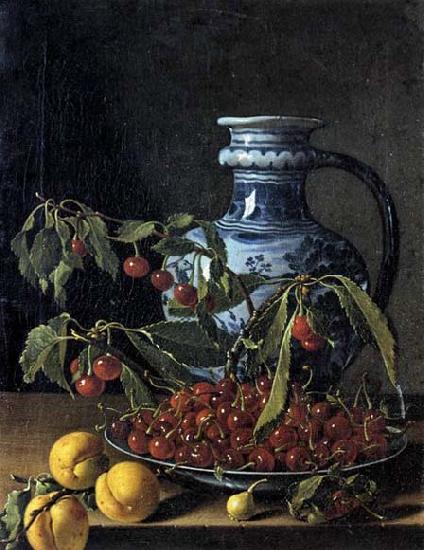MELeNDEZ, Luis Still-Life with Fruit and a Jar oil painting image